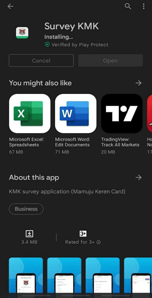 Kartu Mamuju Keren (KMK) - Android screenshot 1