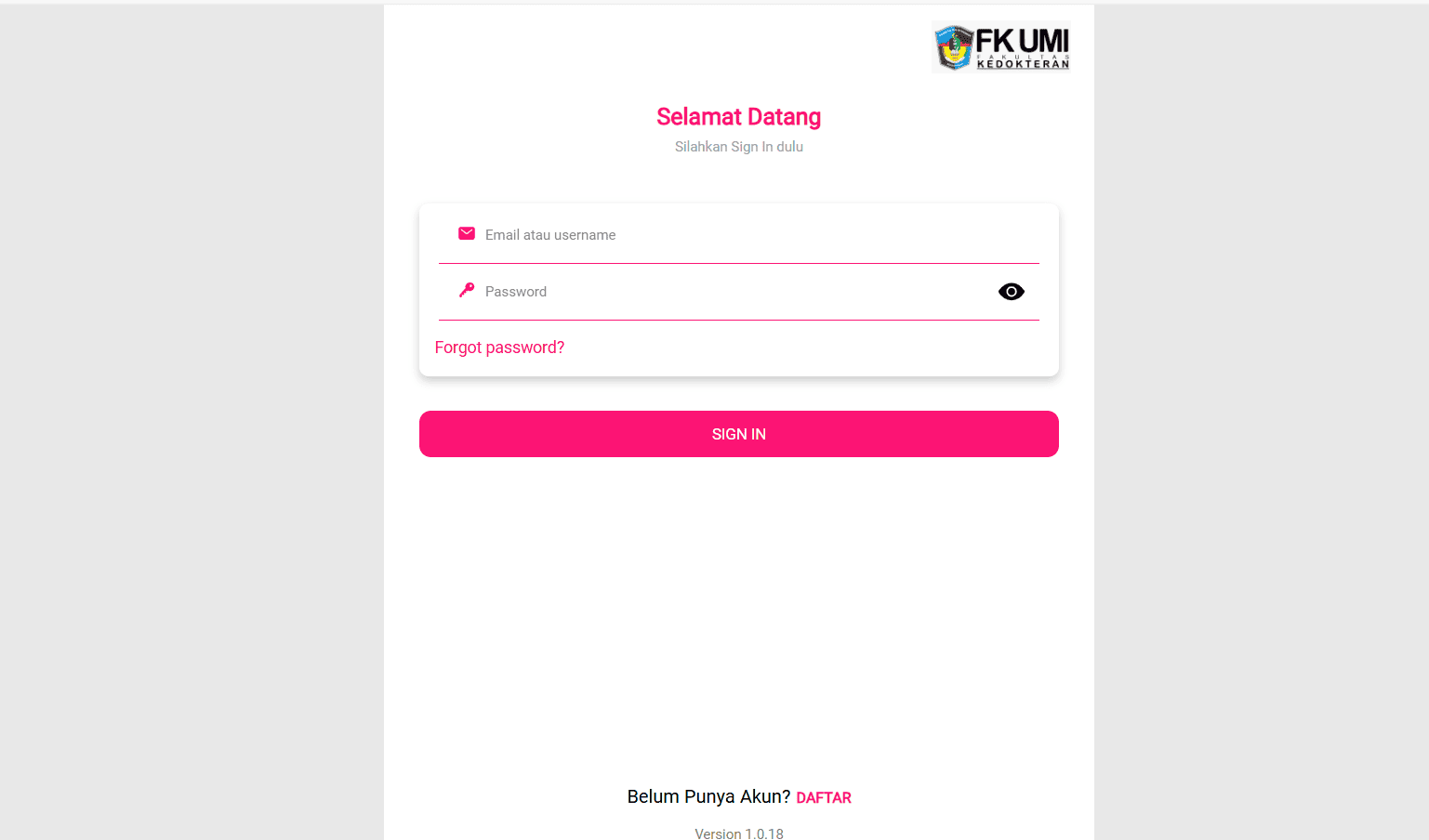 Monev App – Participant screenshot 1
